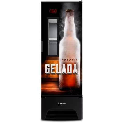 CERVEJEIRA VERTICAL METALFRIO GLASS 574 LITROS KIT5382 Preto 127v
