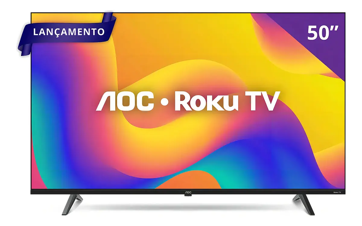 Smart Tv Roku Tv 50 7045 4k Uhd Aoc Preto Bivolt