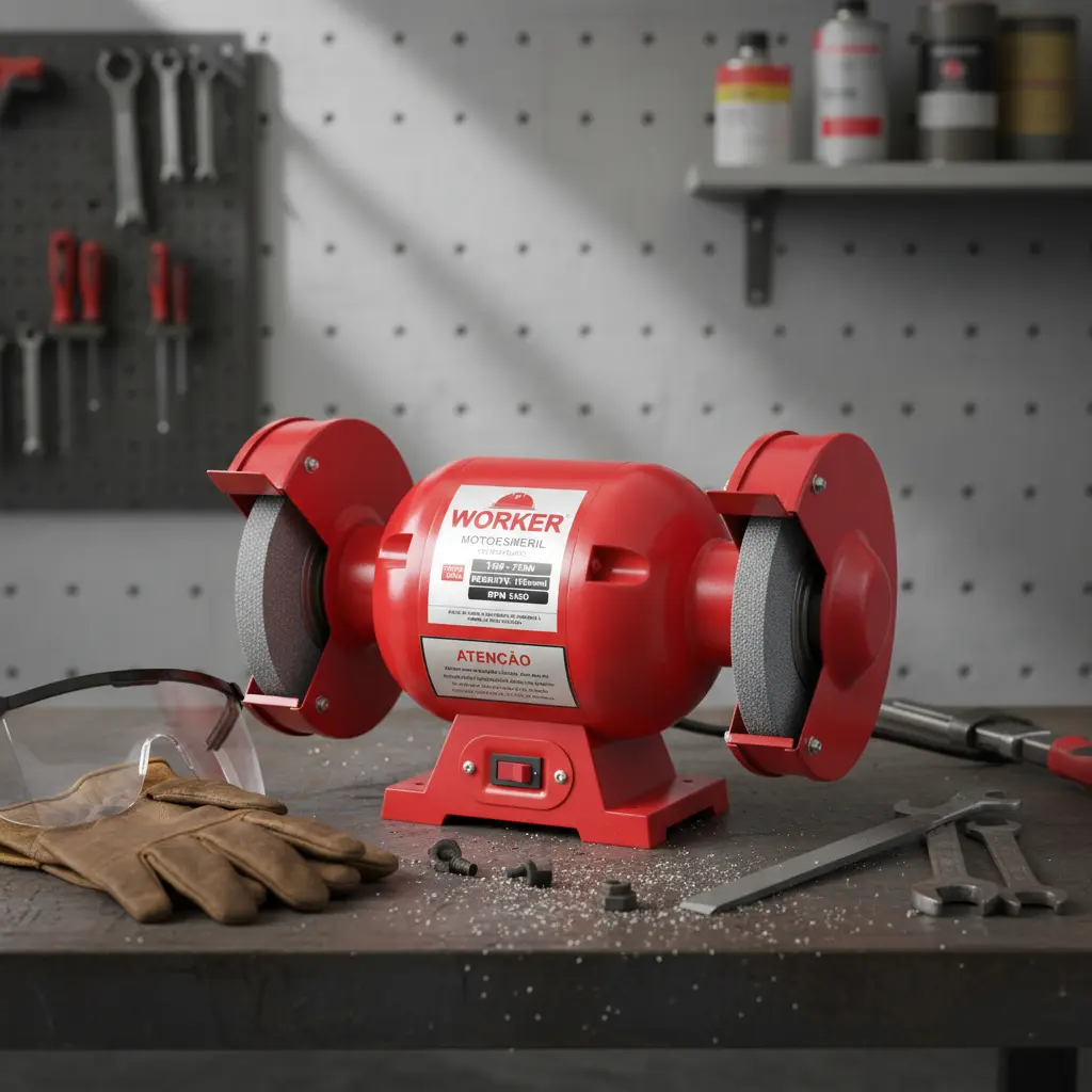 Moto Esmeril Bancada Profissional 735w 1cv Worker