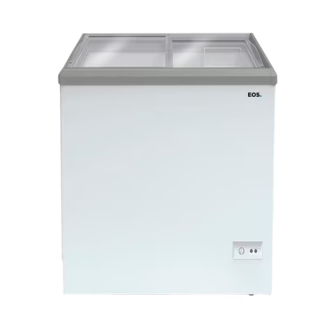 Freezer Expositor Horizontal EOS 120 Litros Eco Gelo com Tampa de Vidro EEH120XX